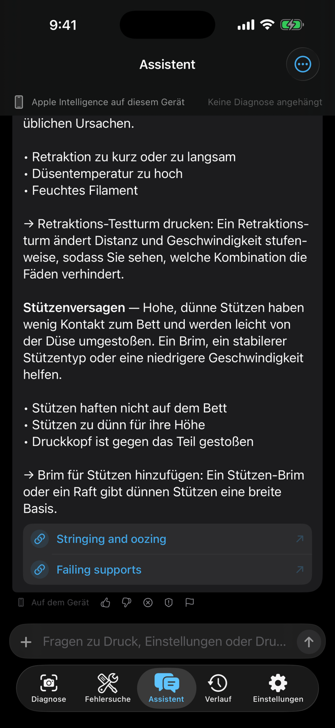 Assistent auf dem Gerät